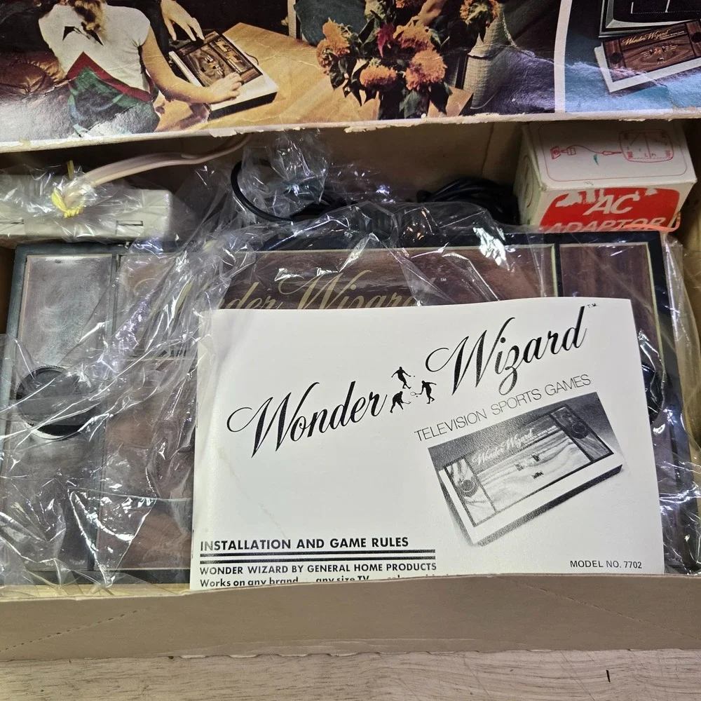 Vintage Wonder Wizard #7702 Sports Video Game Set - In Box - UNTESTED